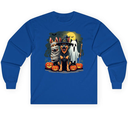 Halloween Dogs in Costumes Halloween dogs Long Sleeve Tee Royal product mockup