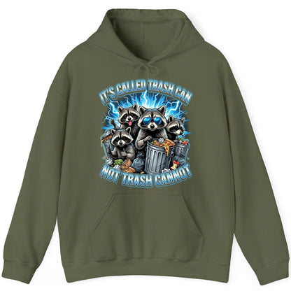 It's Called Trash Can Not Trash Cannot raccoons Hoodie Military Green product mockup
