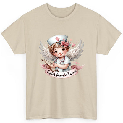 Cupid's Favorite Nurse cupid nurse T-Shirt Sand product mockup