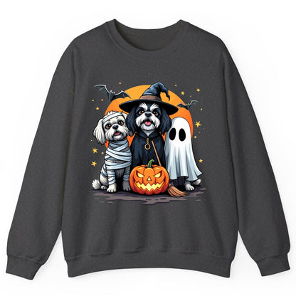 Halloween Dogs Costumes Halloween dogs Sweatshirt Dark Heather product mockup