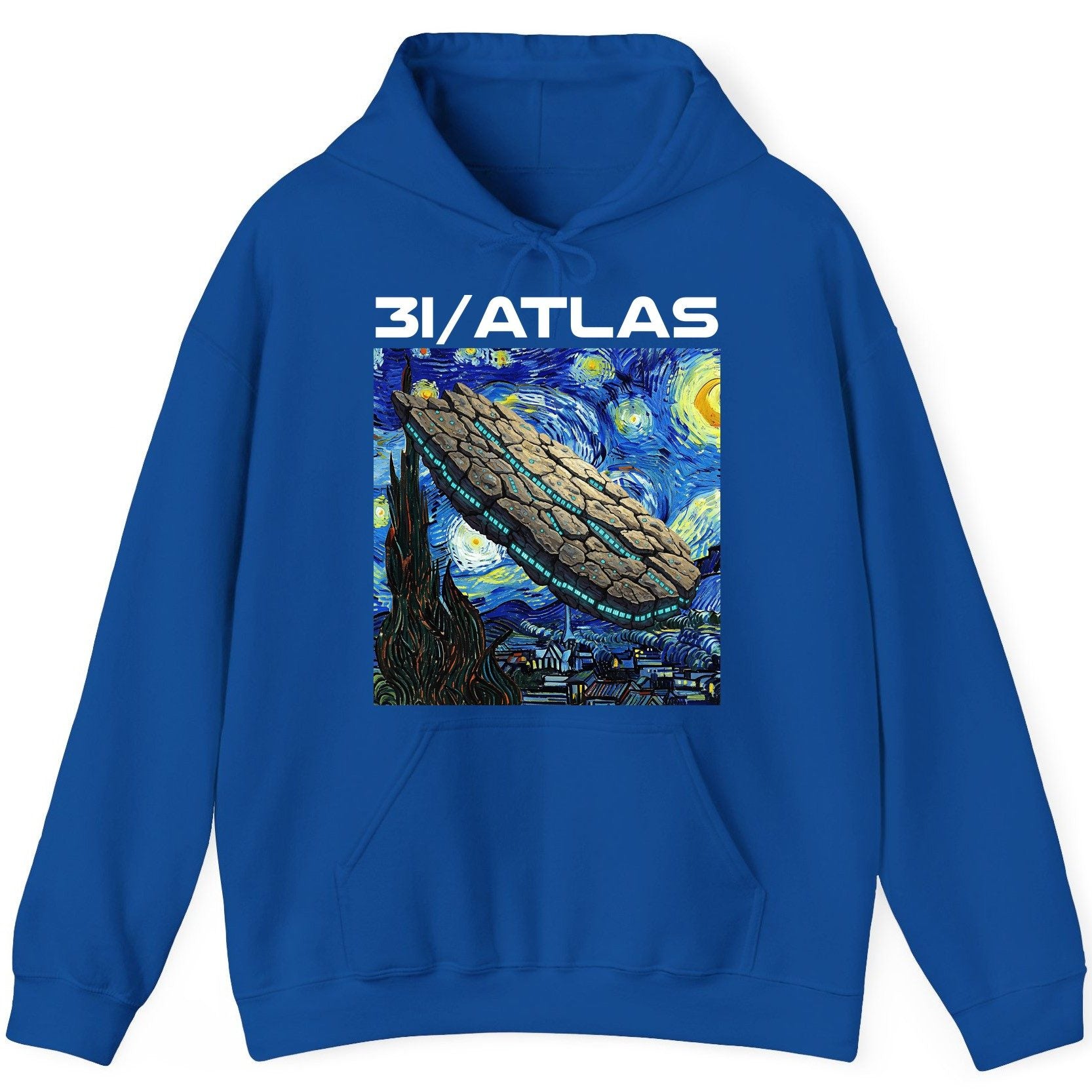 31 Atlas van gogh sci-fi mashup Hoodie Royal product mockup