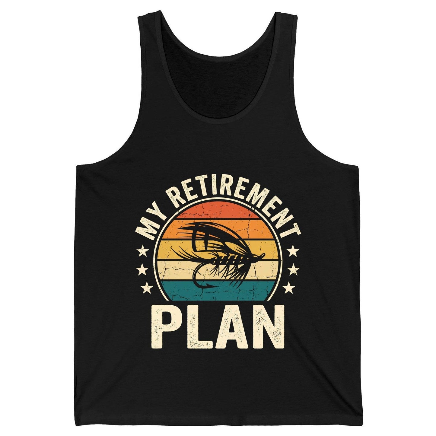 My Retirement Plan fly fishing Tank Top Black product mockup