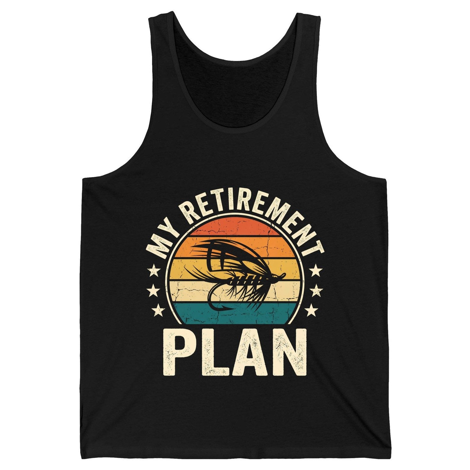 My Retirement Plan fly fishing Tank Top Black product mockup
