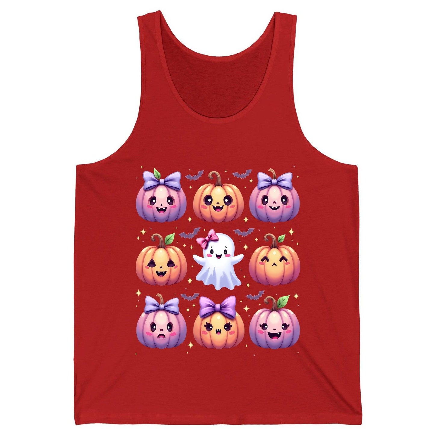 Kawaii Halloween Pumpkins kawaii Halloween Tank Top Red product mockup
