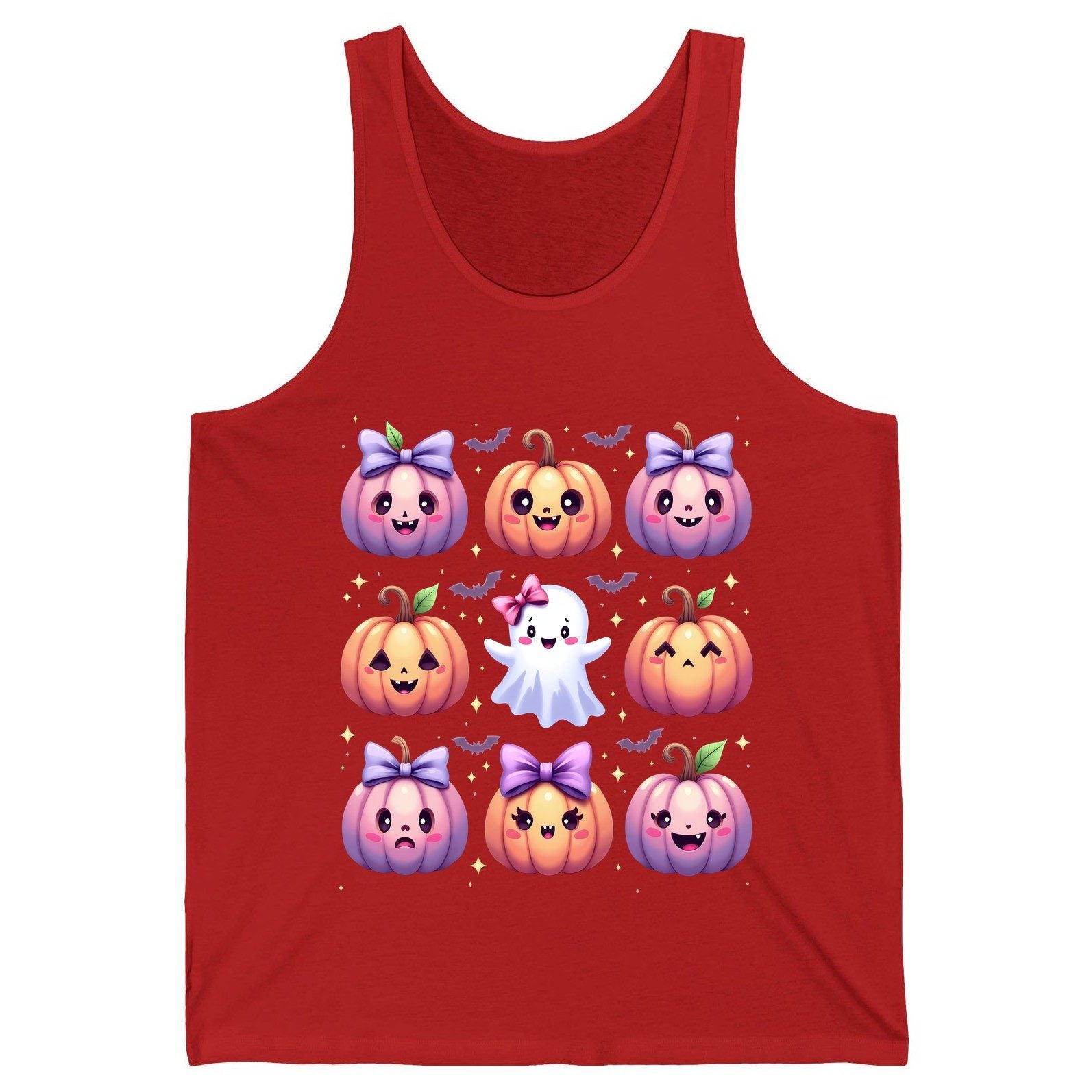 Kawaii Halloween Pumpkins kawaii Halloween Tank Top Red product mockup
