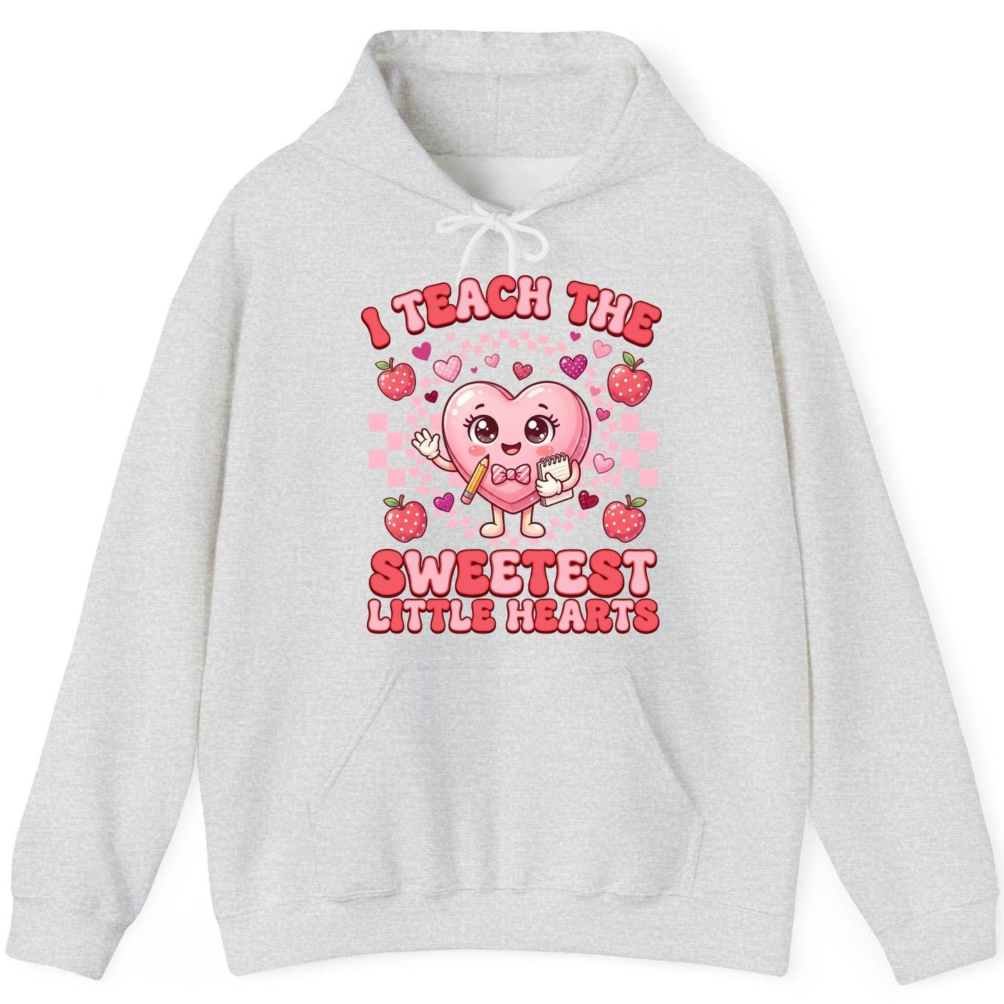 I Teach the Sweetest Little Hearts teaching Hoodie Ash product mockup
