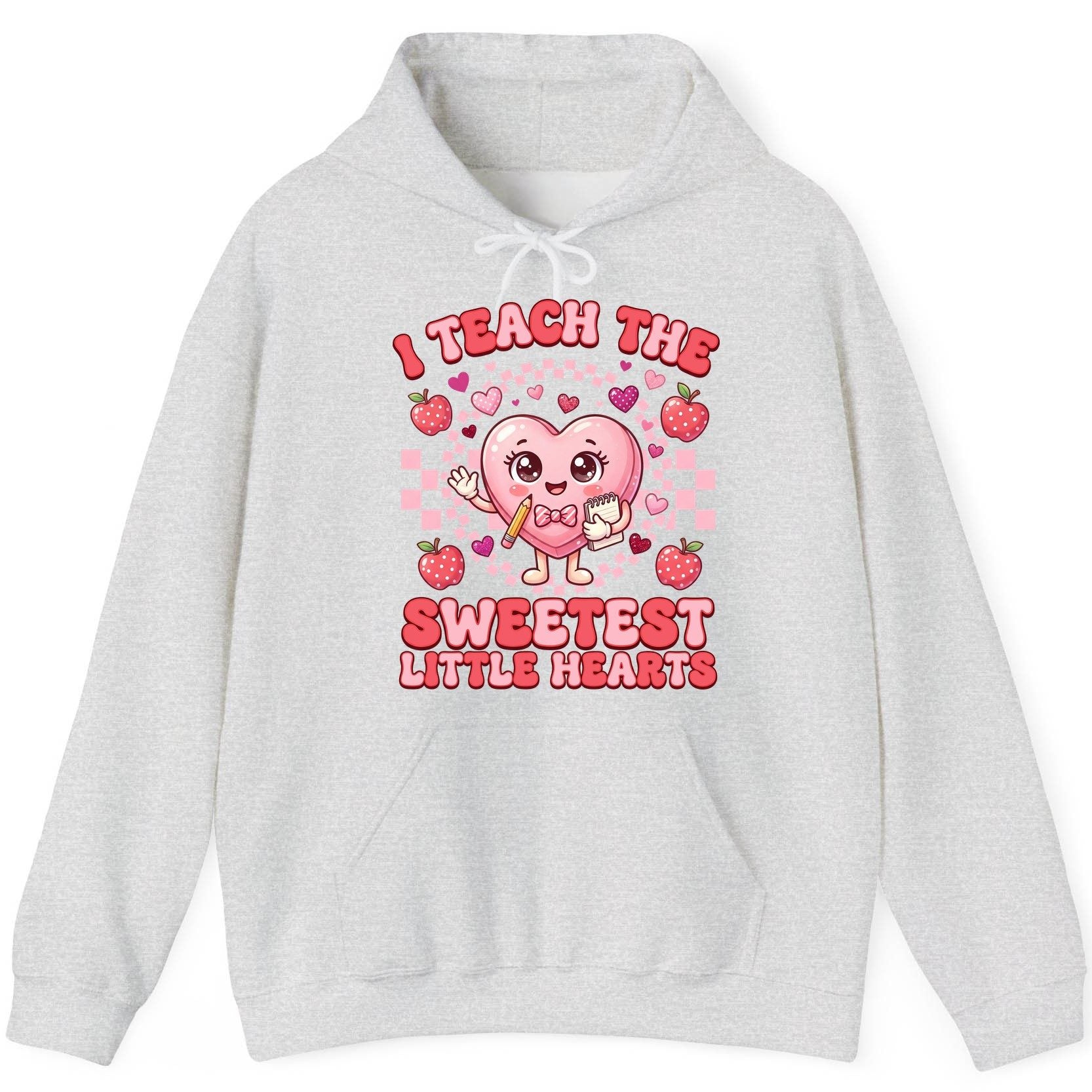 I Teach the Sweetest Little Hearts teaching Hoodie Ash product mockup