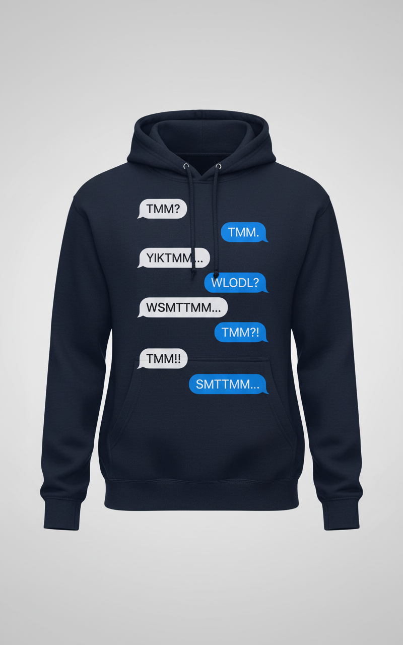 Funny Irish Song Tell Me Ma Acronyms Text Message Hoodie - Navy