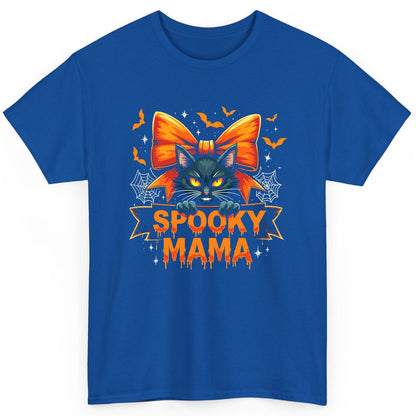 Spooky Mama black cat T-Shirt Royal product mockup