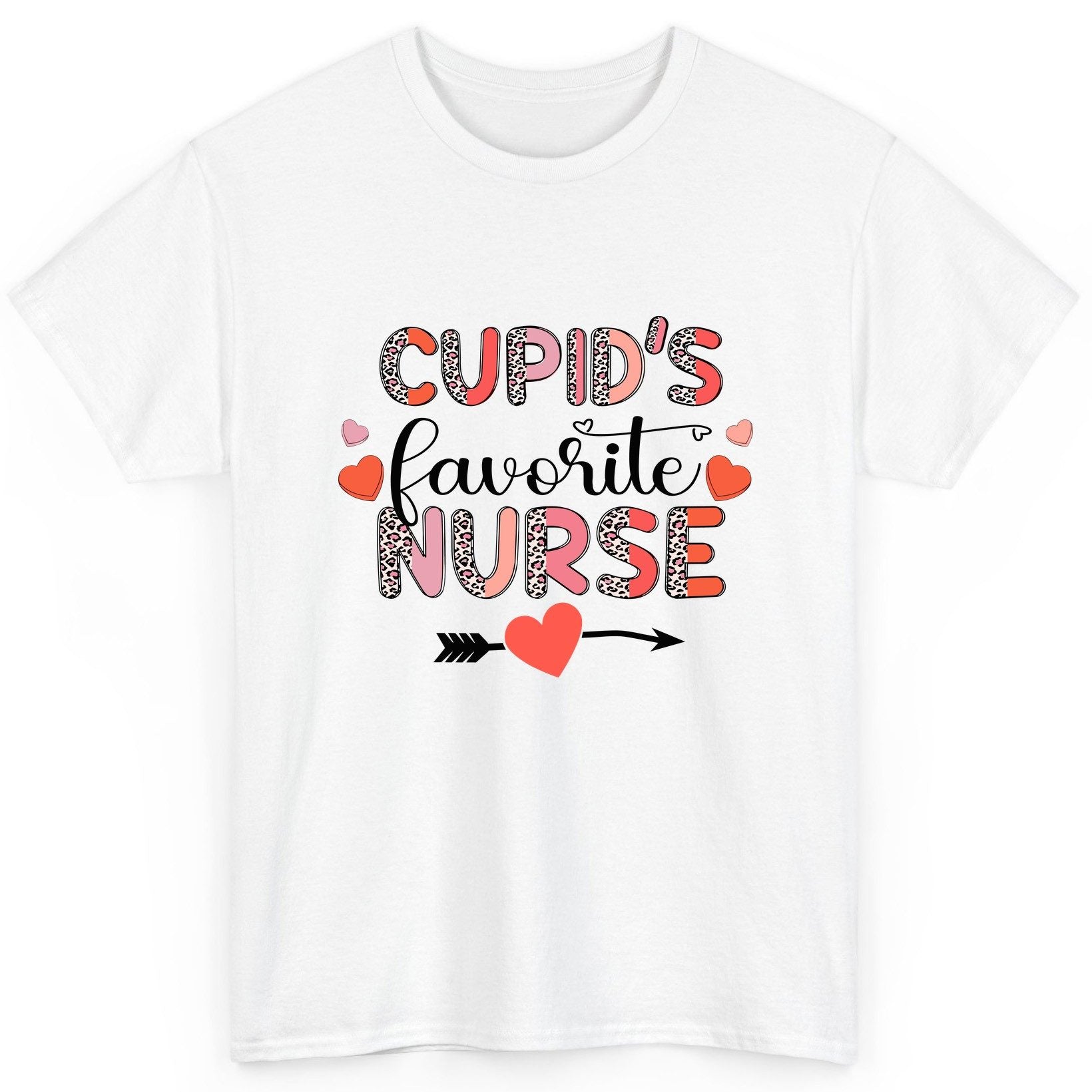 Cupid's Favorite Nurse nurse T-Shirt White product mockup