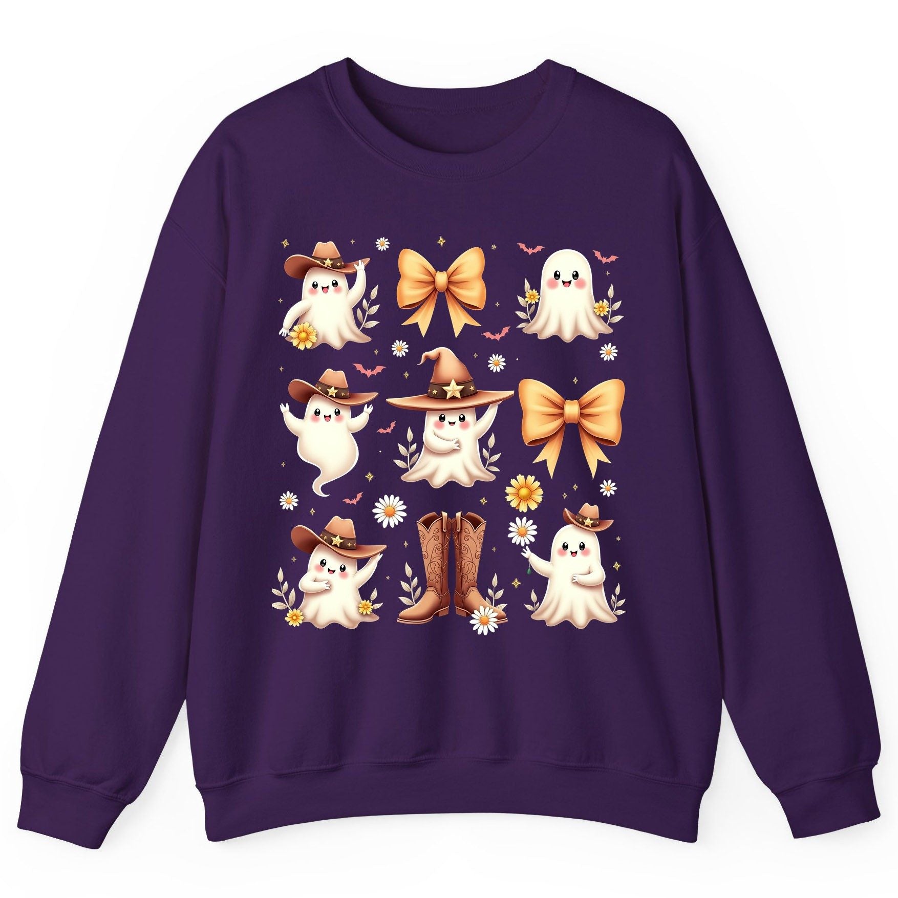 Boo Haw Cute Ghost cute ghost Sweatshirt Purple product mockup