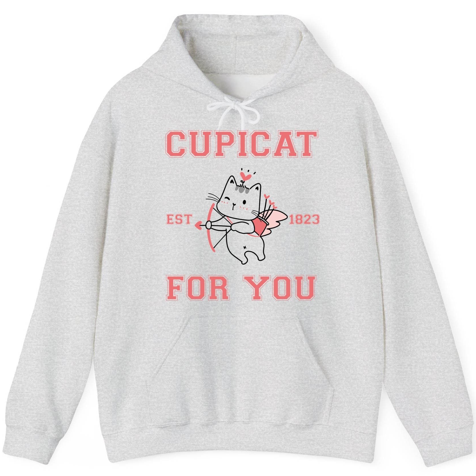 Cupicat Est 1823 for You cupid cat Hoodie Ash product mockup
