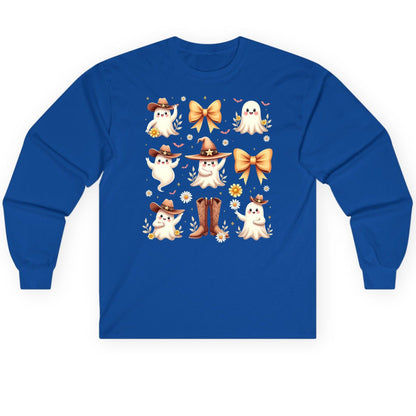 Boo Haw Cute Ghost cute ghost Long Sleeve Tee Royal product mockup