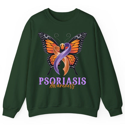 Psoriasis Awareness psoriasis awareness Sweatshirt Forest Green product mockup