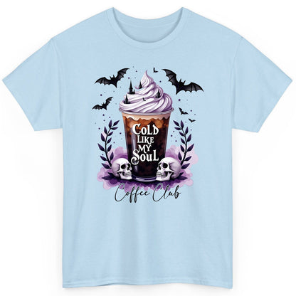 Cold Like My Soul gothic iced coffee T-Shirt Light Blue product mockup