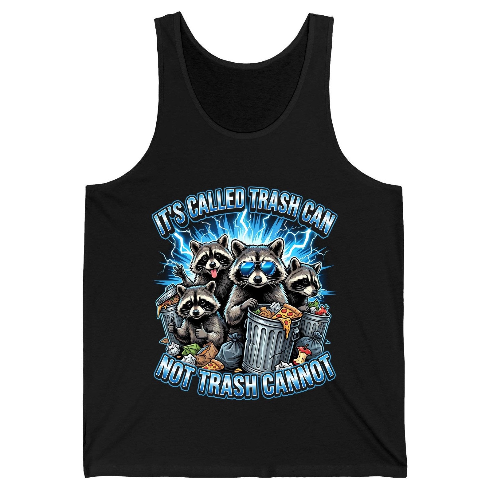 It's Called Trash Can Not Trash Cannot raccoons Tank Top Black product mockup