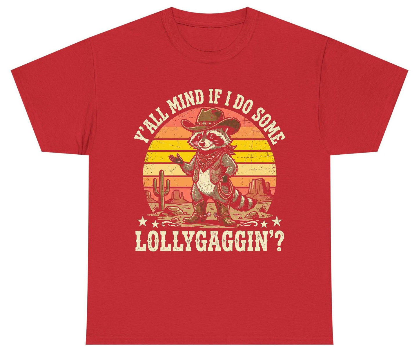 Y'ALL MIND IF I DO SOME Lollygaggin' Youth T-Shirt - product mockup - Red
