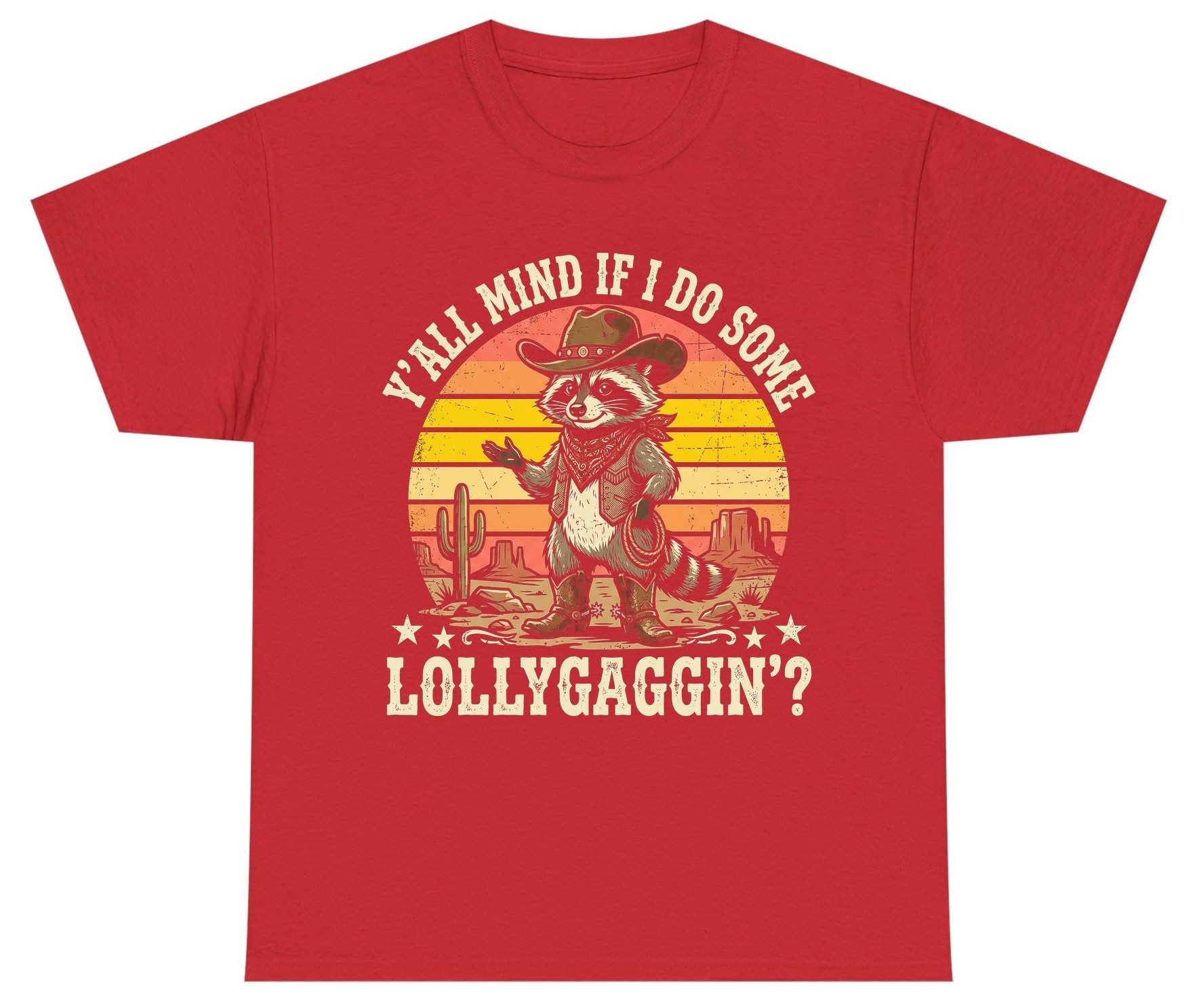 Y'ALL MIND IF I DO SOME Lollygaggin' Youth T-Shirt - product mockup - Red