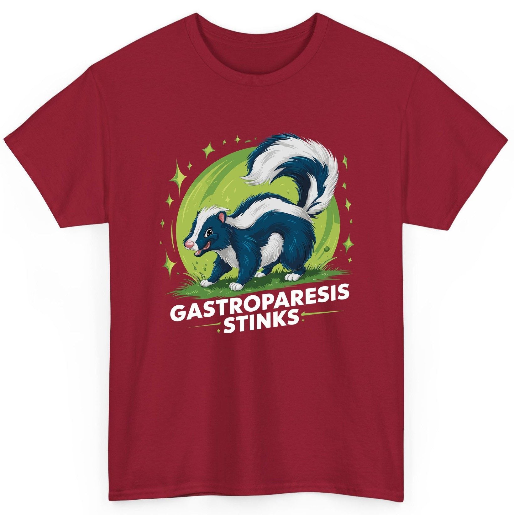Gastroparesis Stinks gastroparesis awareness T-Shirt Cardinal Red product mockup