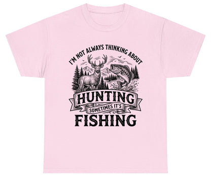 I'm Not Always Thinking About Hunting Sometimes It's Fishing hunting and fishing Youth T-Shirt Light Pink product mockup