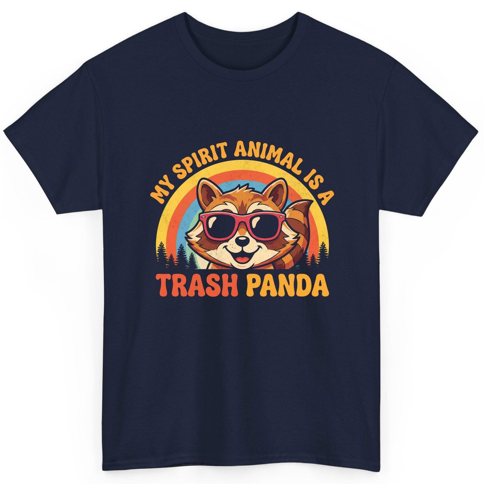 My Spirit Animal Is a Trash Panda raccoon T-Shirt Navy product mockup