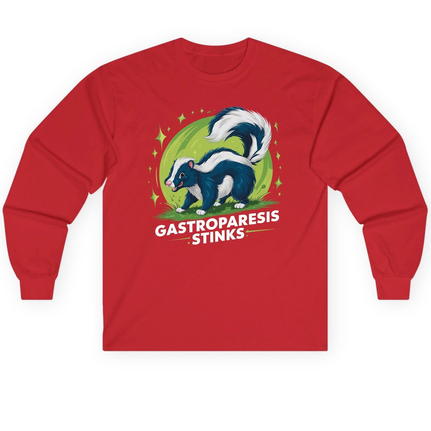 Gastroparesis Stinks gastroparesis awareness Long Sleeve Tee Red product mockup