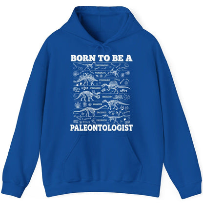 Born to Be a Paleontologist dinosaur skeletons Hoodie Royal product mockup