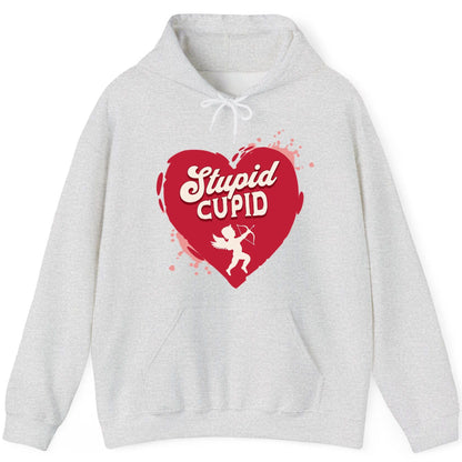 Stupid Cupid anti-Valentine's Day Hoodie Ash product mockup