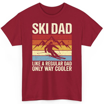 Ski Dad Like a Regular Dad Only Way Cooler skiing T-Shirt Cardinal Red product mockup