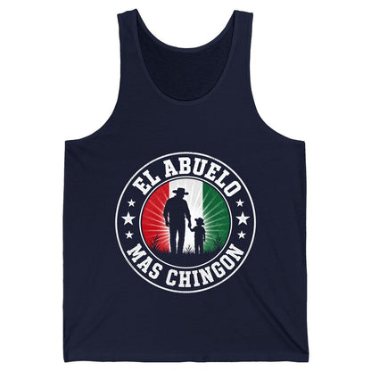 El Abuelo Mas Chingon mexican grandfather Tank Top Navy product mockup