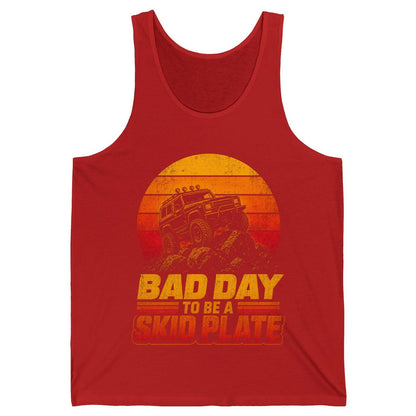 Bad Day to Be a Skid Plate Funny Off-Roading Tank Top - product mockup - Red