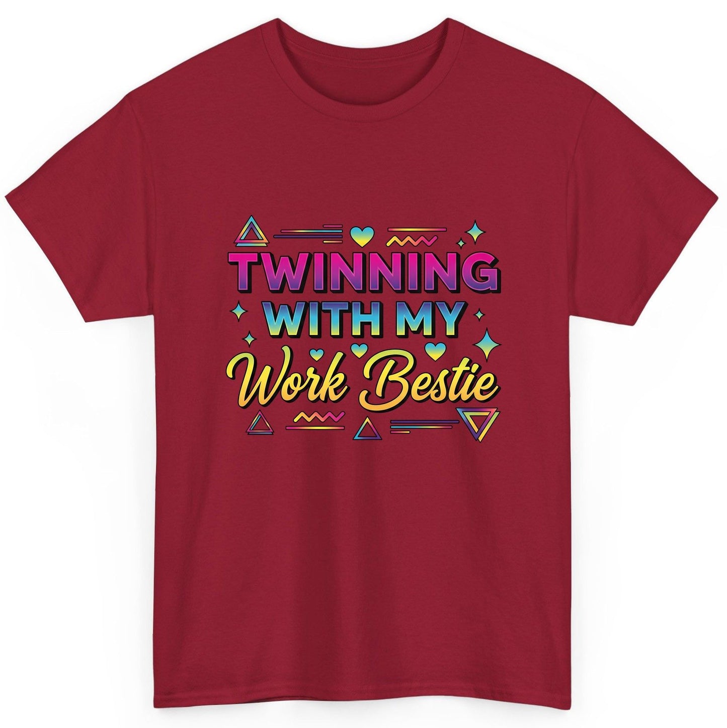 Twinning with My Work Bestie work bestie T-Shirt Cardinal Red product mockup