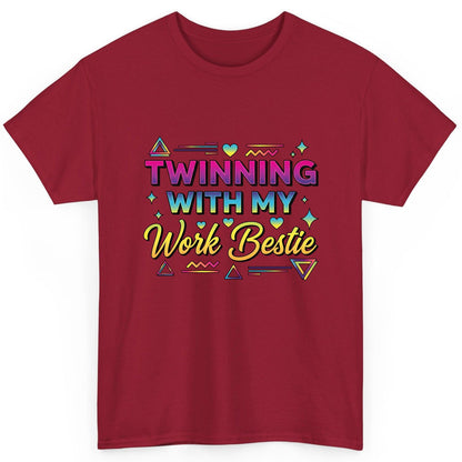 Twinning with My Work Bestie work bestie T-Shirt Cardinal Red product mockup