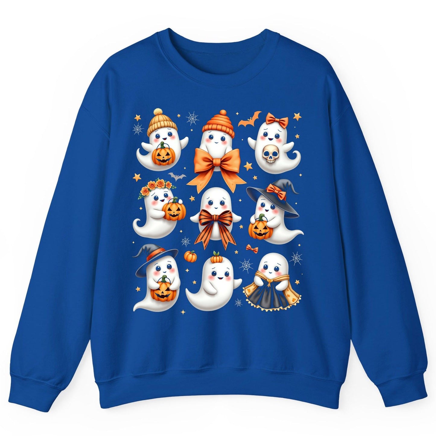 Cute Kawaii Ghosts Collection cute Halloween ghosts Sweatshirt Royal product mockup