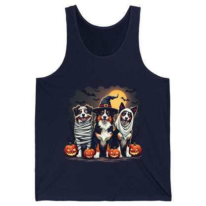 Australian Shepherd Halloween Dogs australian shepherd dogs Tank Top Navy product mockup