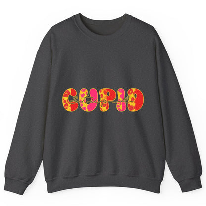 Stupid Cupid anti-Valentine's Day Sweatshirt Dark Heather product mockup