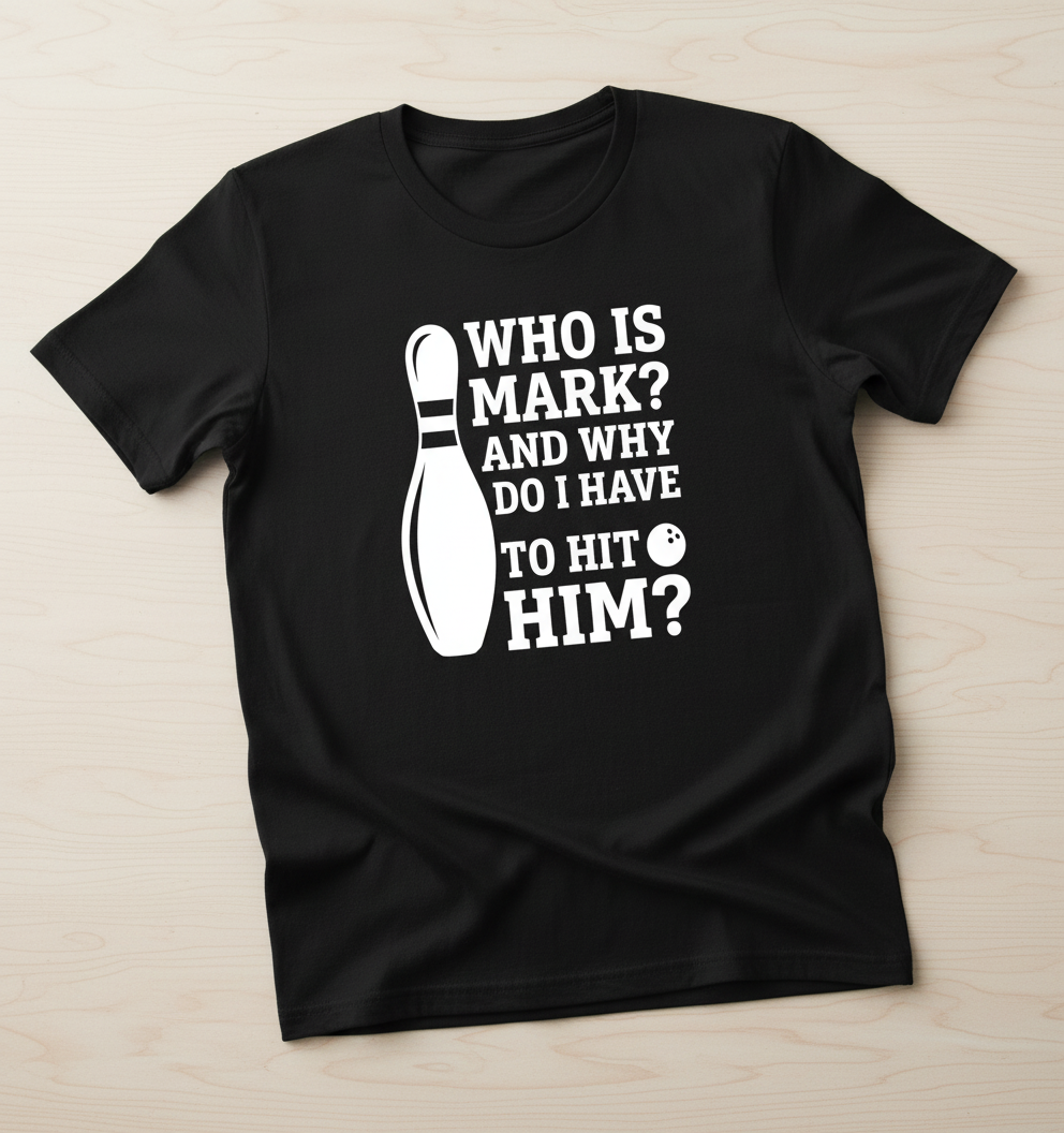 Who Is Mark Bowling Humor T-Shirt - Black