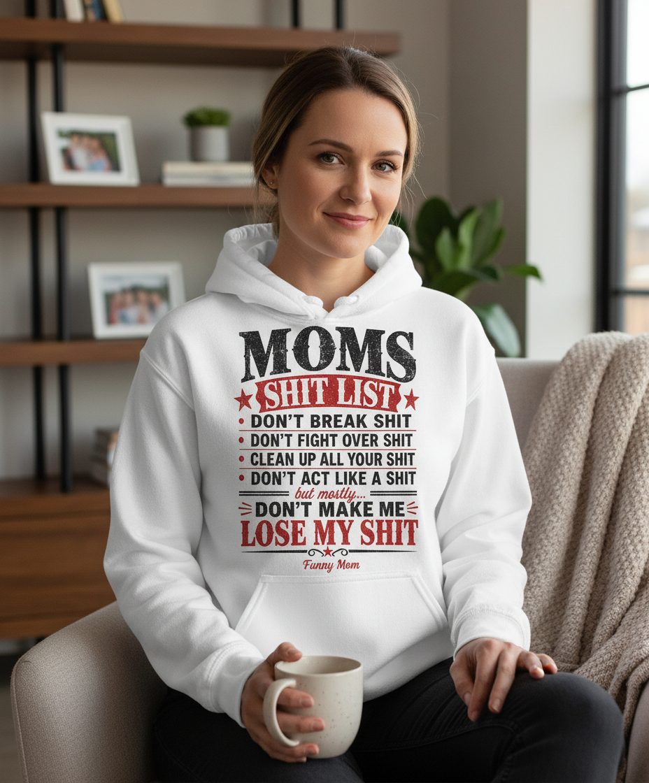 DON'T MAKE ME LOSE MY SHIT Hoodie - lifestyle model mockup - White