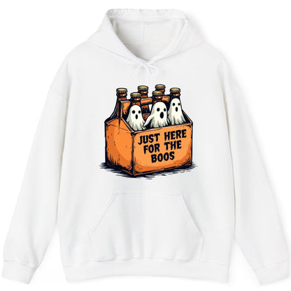 Just Here for the Boos Halloween Hoodie White product mockup