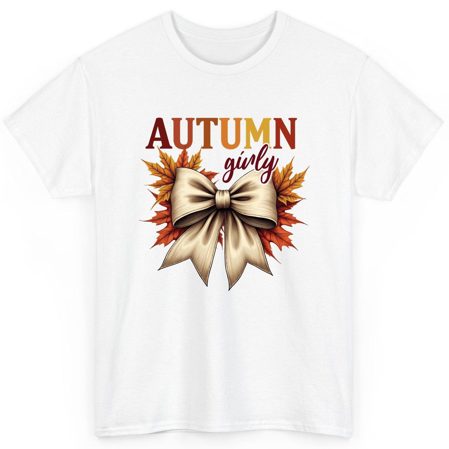 Autumn Girly autumn T-Shirt White product mockup
