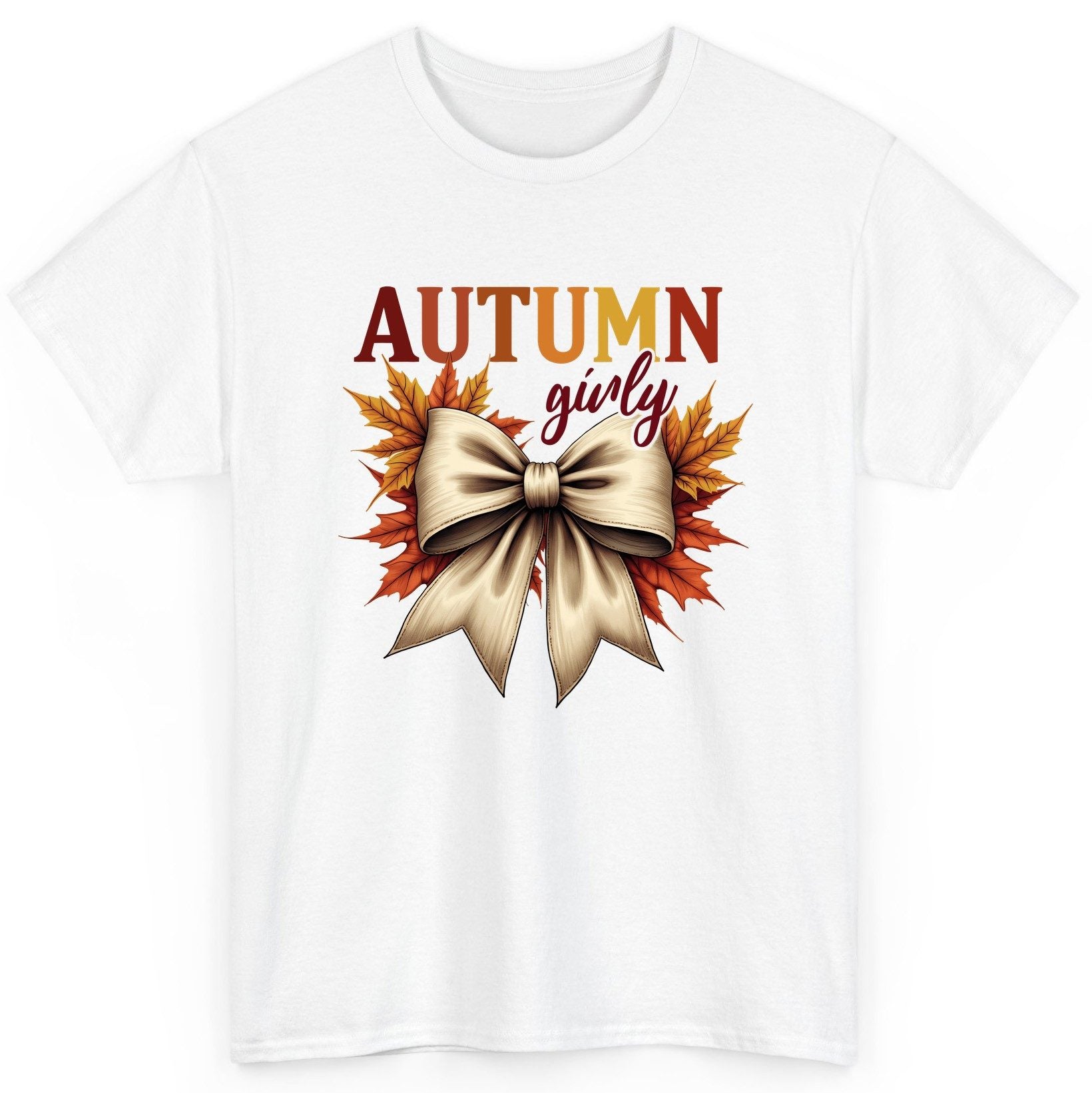 Autumn Girly autumn T-Shirt White product mockup