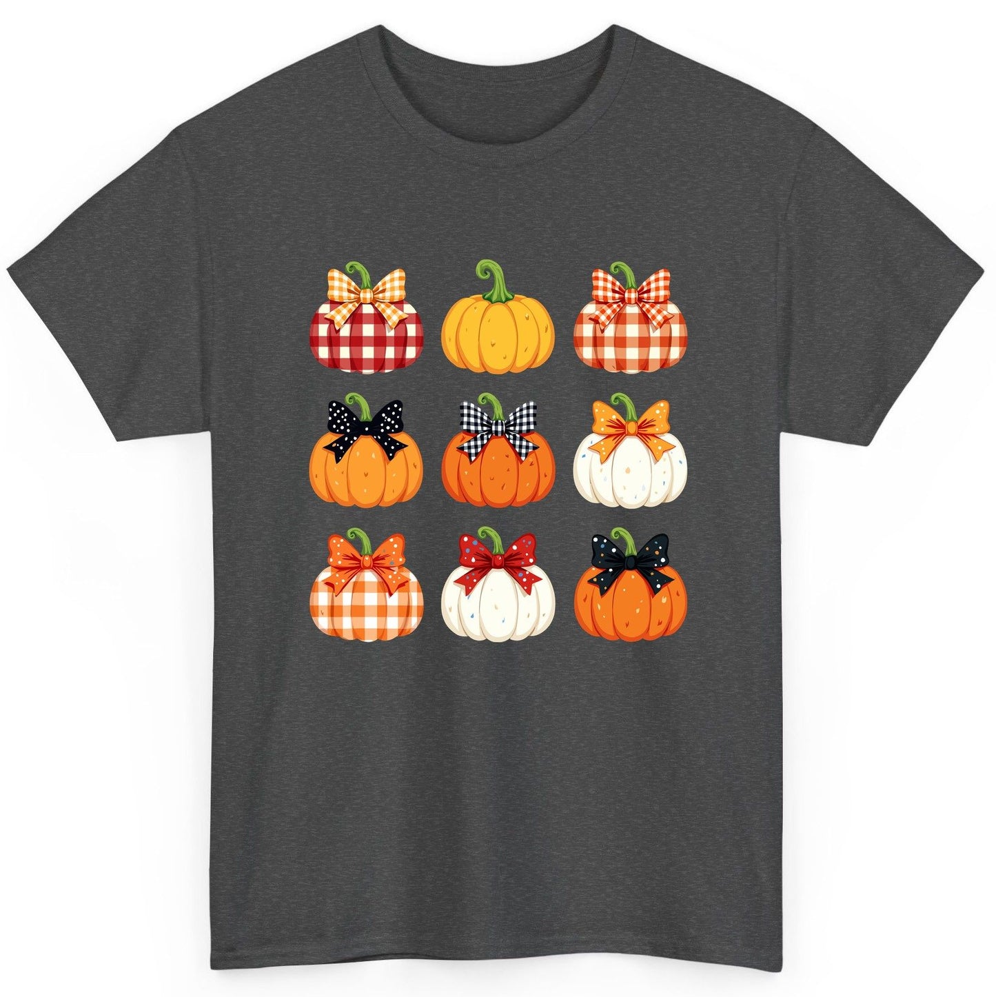 Decorative Fall Pumpkins fall pumpkins T-Shirt Dark Heather product mockup