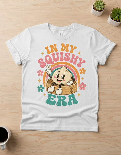 In My Squishy Era Funny Dumpling T-Shirt - product mockup - White
