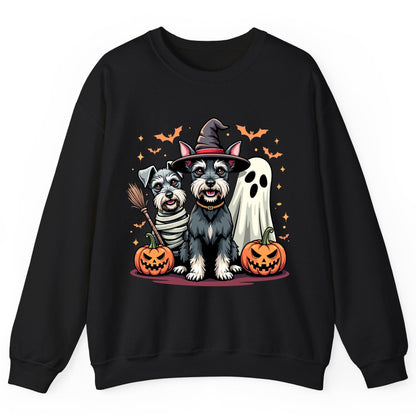 Halloween Schnauzer Dogs schnauzer dogs Sweatshirt Black product mockup