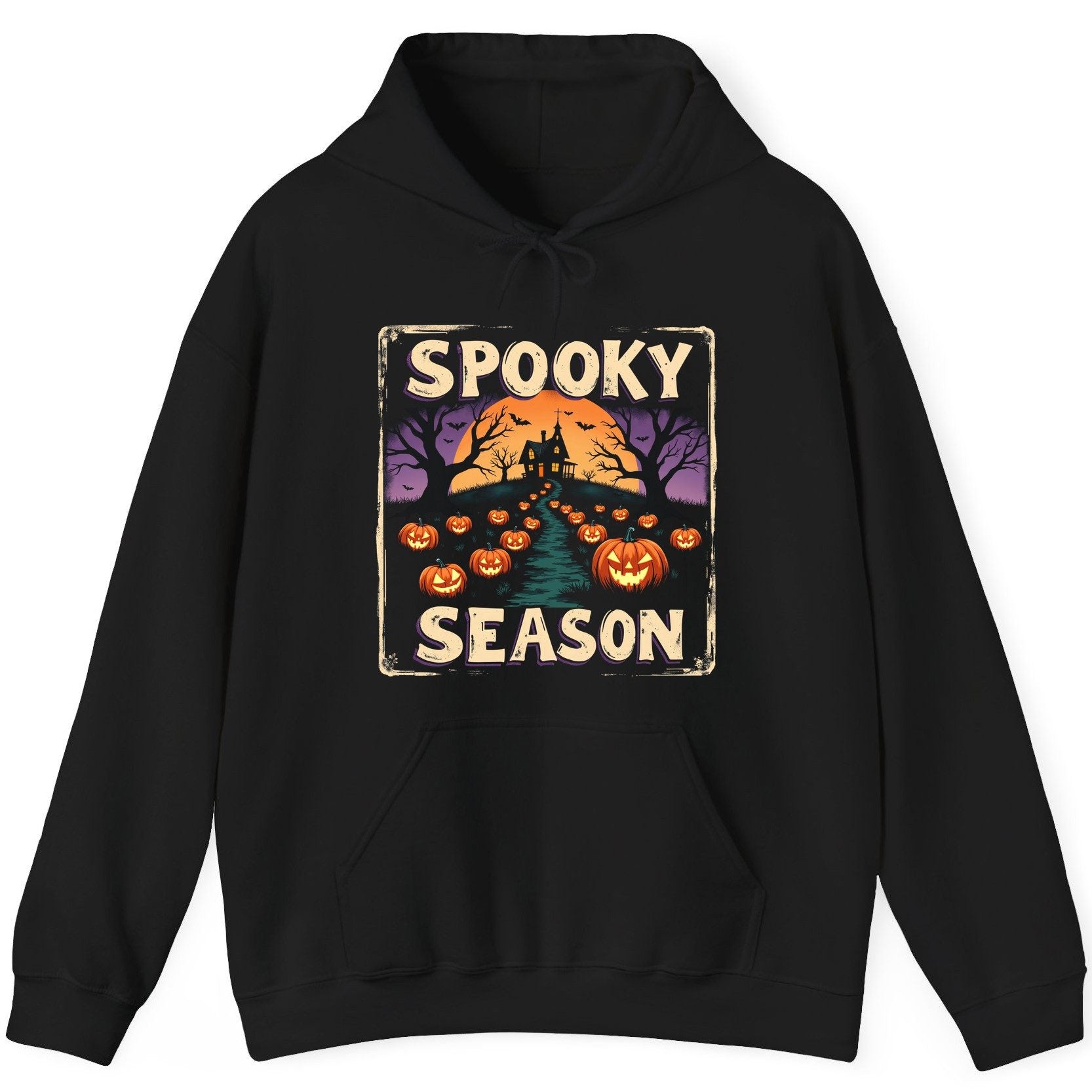 Spooky Season Halloween Hoodie Black product mockup