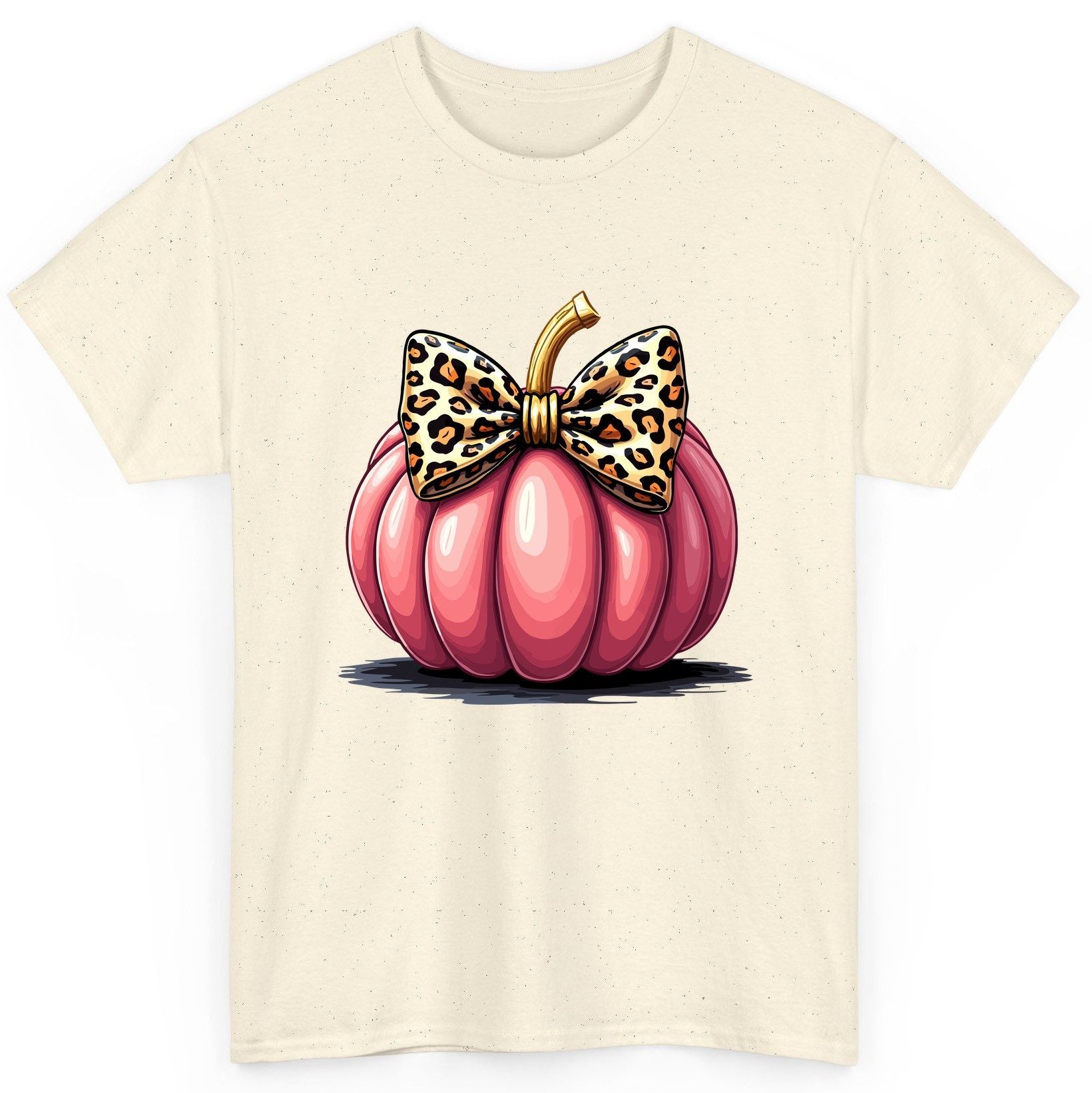 Pink Leopard Pumpkin pink pumpkin T-Shirt Natural product mockup