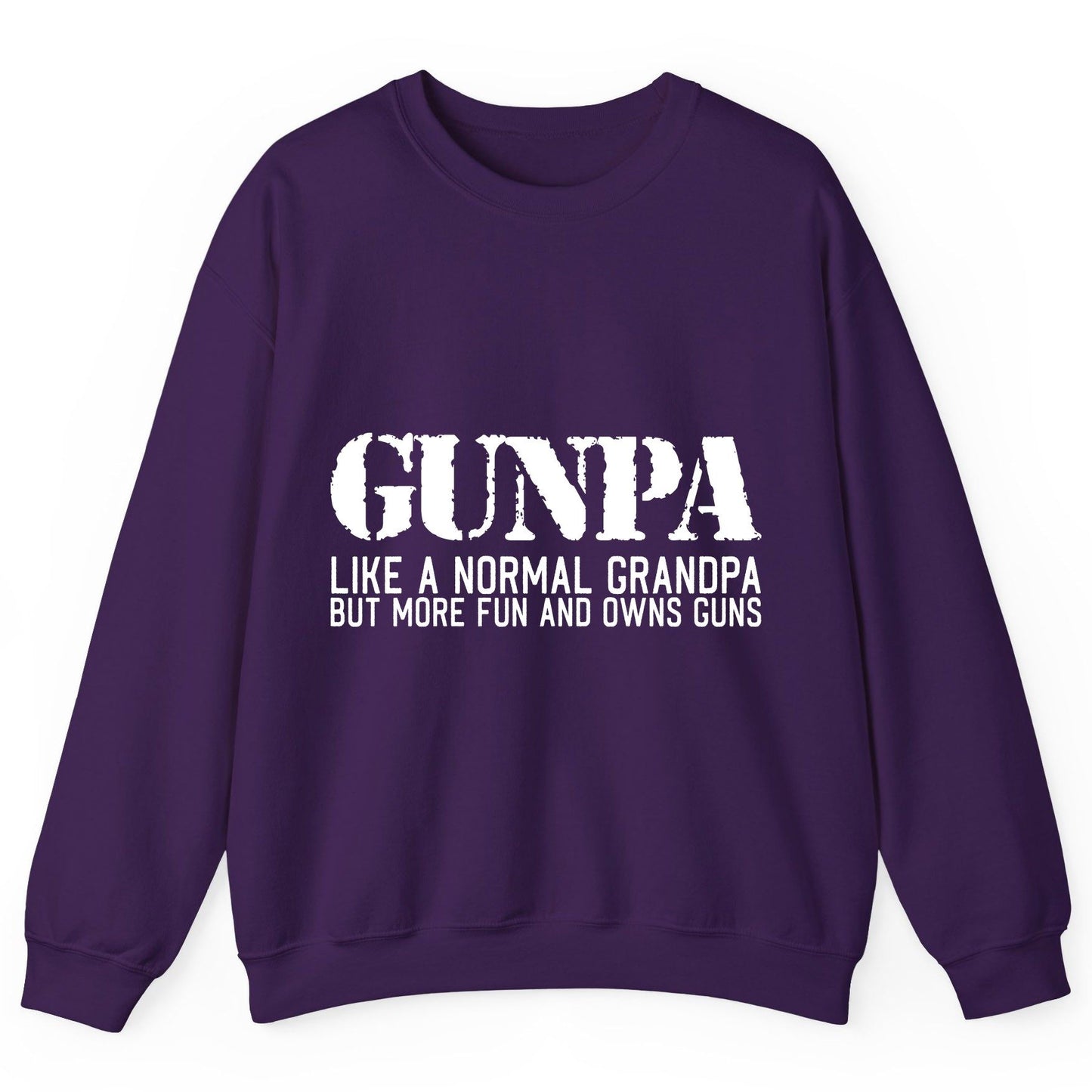 Gunpa Like a Normal Grandpa but More Fun and Owns Guns funny gun owner grandpa Sweatshirt Purple product mockup
