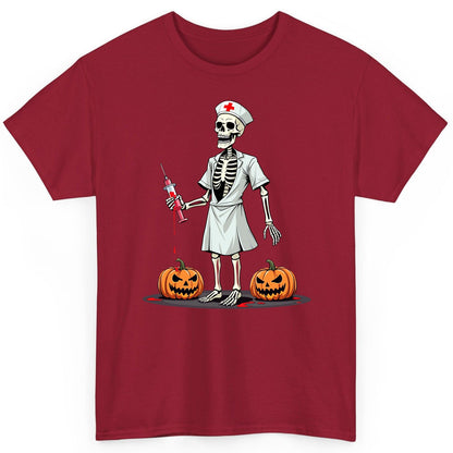 Spooky Skeleton Nurse Halloween skeleton nurse T-Shirt Cardinal Red product mockup