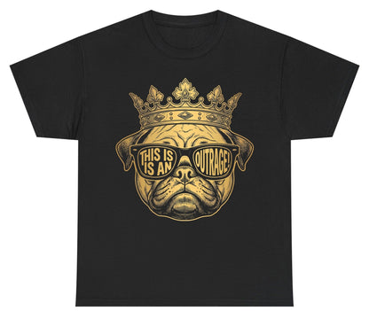 This Is An Outrage! Pug Youth T-Shirt Black product mockup