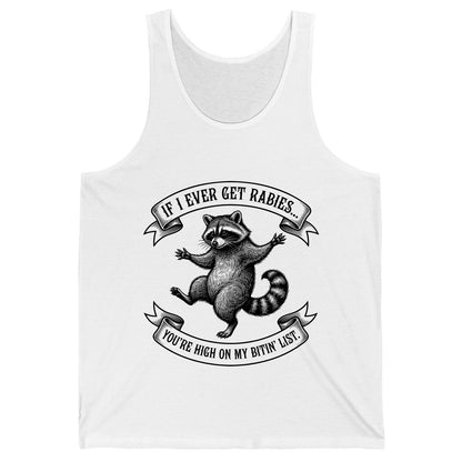 Subtle Raccoon Sketch raccoon Tank Top White product mockup